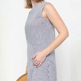 Style Arc Yvette Woven Dress Pattern Stripe Close
