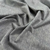 Superfine Cotton Jersey Silver Marl Steel Stretch Knit Jersey Fabric CU