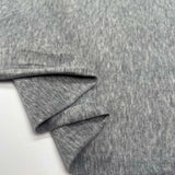 Superfine Cotton Jersey Silver Marl Steel Stretch Knit Jersey Fabric Fold