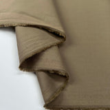 Pale Beige Italian Ex-Designer Cotton Chino Fabric Takes the Biscuit Fold