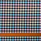 Tartan Eilidh Polyester Viscose Multicoloured Black Check Dress Fabric Ruler