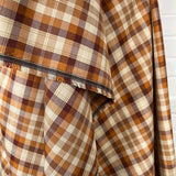 Tartan Lachlan Polyester Viscose Caramel Rust Orange Check Dress Fabric Hang