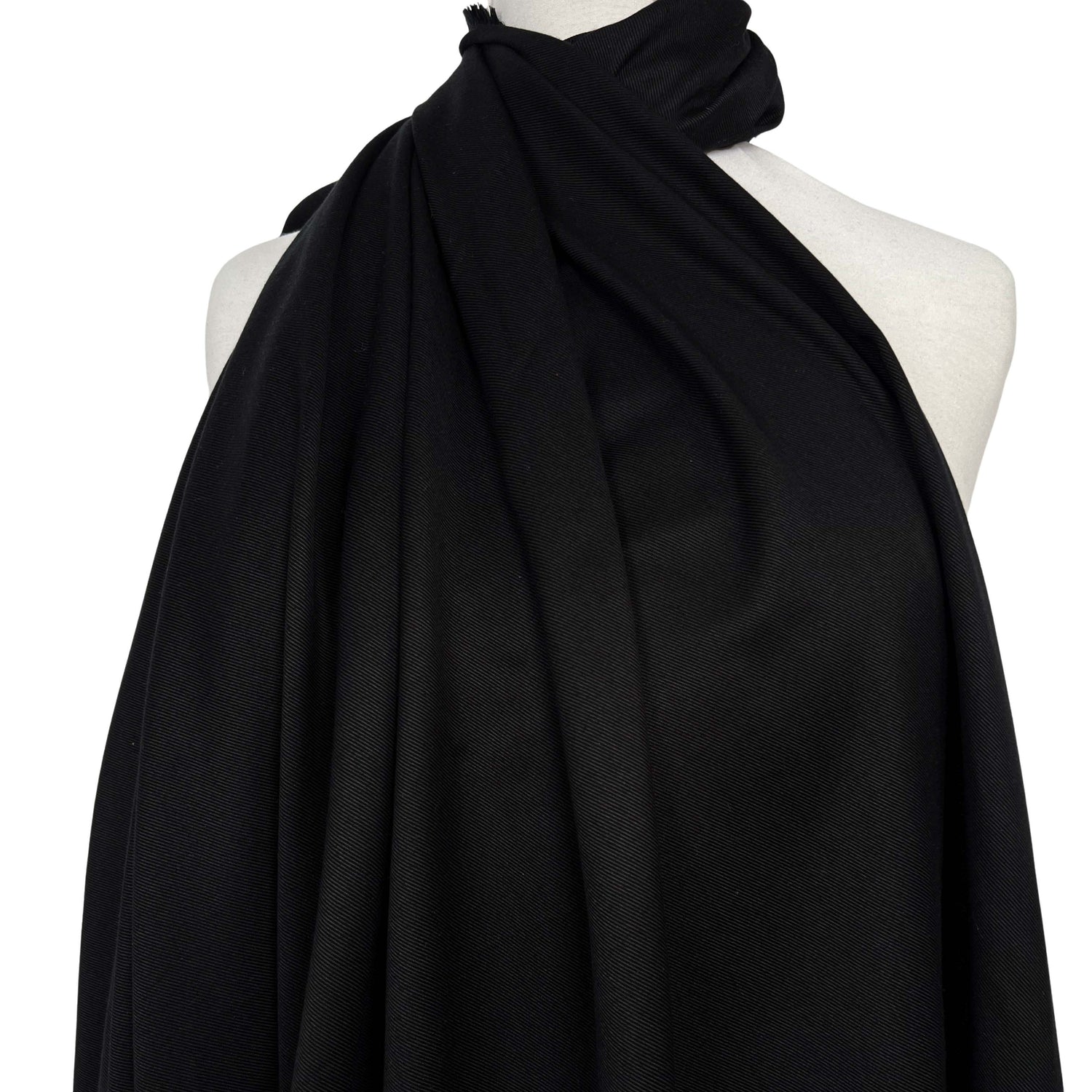 Tencel Tilliti Black Twill 250gsm Suiting Fabric Mannequin