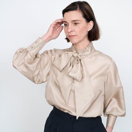 The Assembly Line - Tie Bow Blouse Pattern Model 2