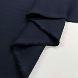 The Last Roll Navy Brushed Cotton Twill German Ex Designer Trouser Fabric Fold