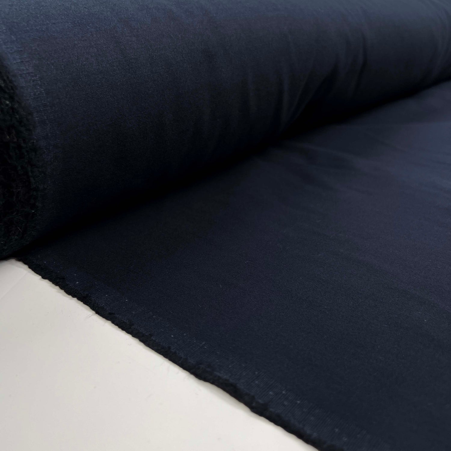 The Last Roll Navy Brushed Cotton Twill German Ex Designer Trouser Fabric Roll
