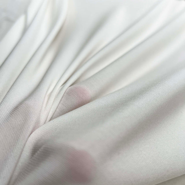 White Fine Nylon Jersey Dressmaking Fabric A Long Stretch 