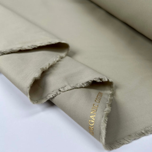 The Perfect Storm Shower Proof Cotton Beige Trouser Fabric Fold