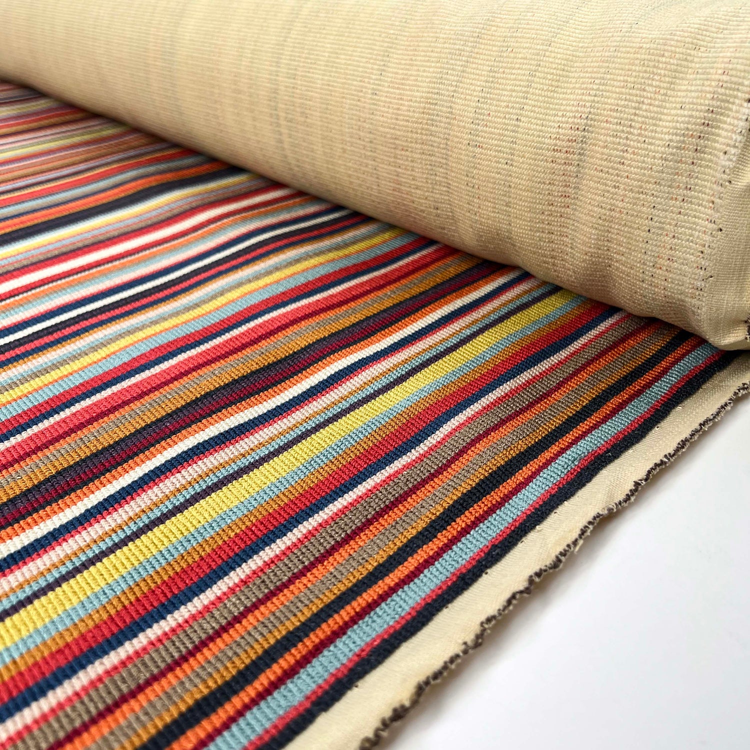 The Thirteenth Stripe Furnishing Multi Colour Deadstock Fabric roll
