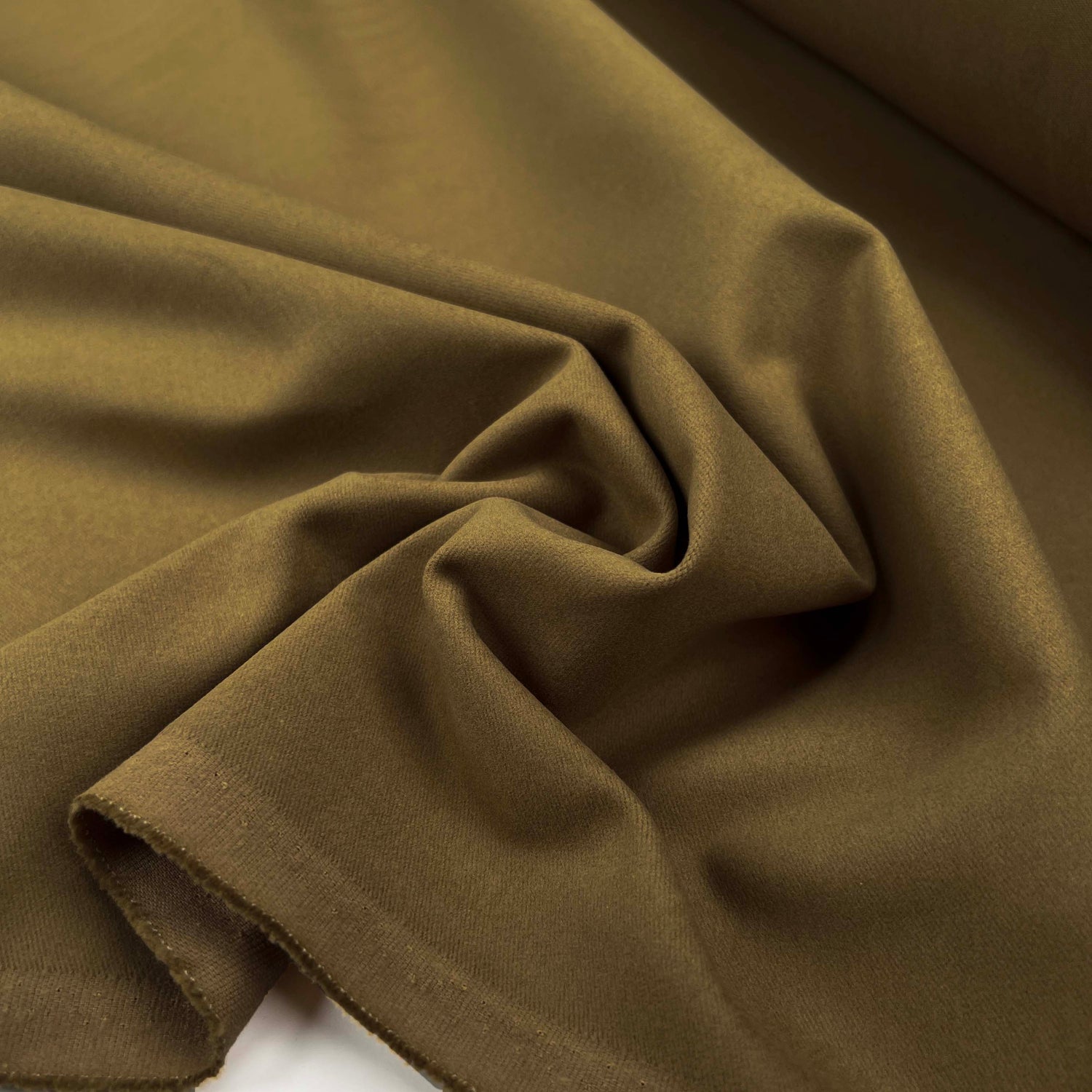 Light Brown Italian Ex-Designer Brushed Cotton Chino Fabric Tom Tom CU