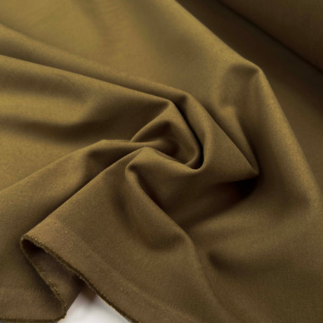 Light Brown Italian Ex-Designer Brushed Cotton Chino Fabric Tom Tom CU