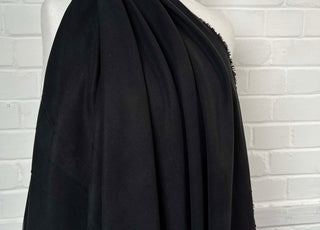 Tremendous Black Tencel Plain Woven Dress Fabric Mannequin