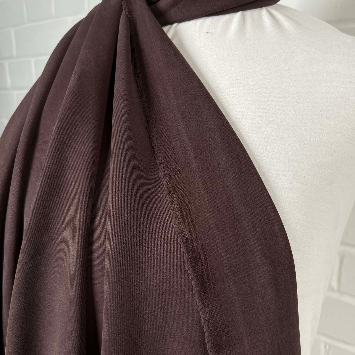 Tremendous Brown Tencel Plain Woven Dress Fabric Hang