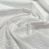 White Floral Embroidered Cotton Lawn Dress Fabric Twice as Nice CU