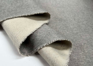 Grey Soft Double-Sided Wool Blend Coating Fabric Unbelievable Geoff Fold