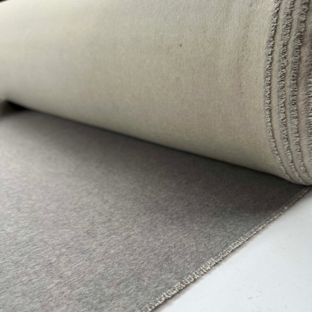 Grey Soft Double-Sided Wool Blend Coating Fabric Unbelievable Geoff Roll