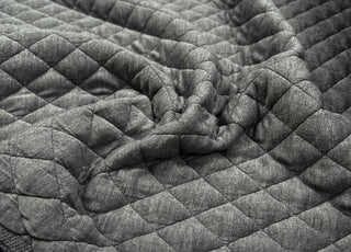 Urban Quilted Jersey Grey Polyester Viscose Elastane Knitted Diamond Quilt Fabric CU