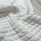 Urban Quilted Jersey Ivory Polyester Viscose Elastane Knitted Diamond Quilt Fabric CU