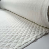 Urban Quilted Jersey Ivory Polyester Viscose Elastane Knitted Diamond Quilt Fabric Roll