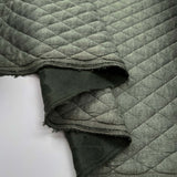 Urban Quilted Jersey Olive Polyester Viscose Elastane Knitted Diamond Quilt Fabric Fold