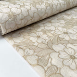 Vintage_Embroidered_Cotton_Floral_Sand_169gsm_Dress_Fabric_Bolt