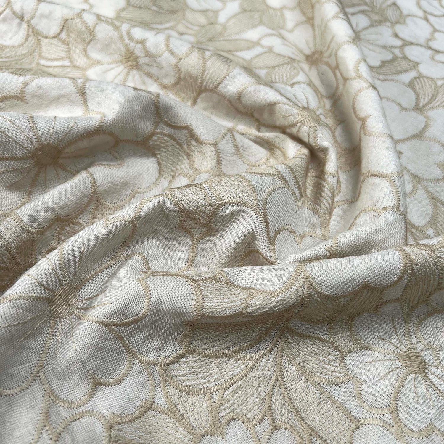 Vintage_Embroidered_Cotton_Floral_Sand_169gsm_Dress_Fabric_CU