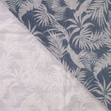 Airflow Viscose - Denim Palm Leaf