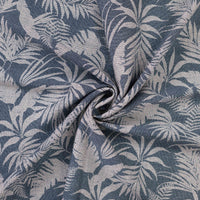 Airflow Viscose - Denim Palm Leaf