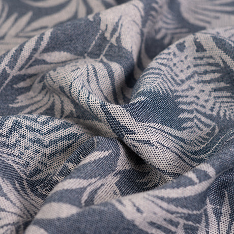 Airflow Viscose - Denim Palm Leaf