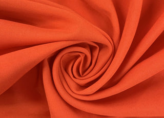 Viscose Plain Flame Red Fine Woven Dress Fabric Twist