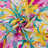 Viscose poplin - Paradise Palm - Fuchsia