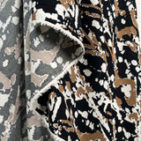Black and Brown Printed Dress Fabric Viscose Challis Muddy Waters Hang
