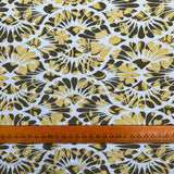 Viscose Jersey Flowerful Green Spandex Abstract Floral Knit Fabric Ruler