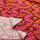 Viscose Jersey Flowerful Pink Spandex Abstract Floral Knit Fabric Fold