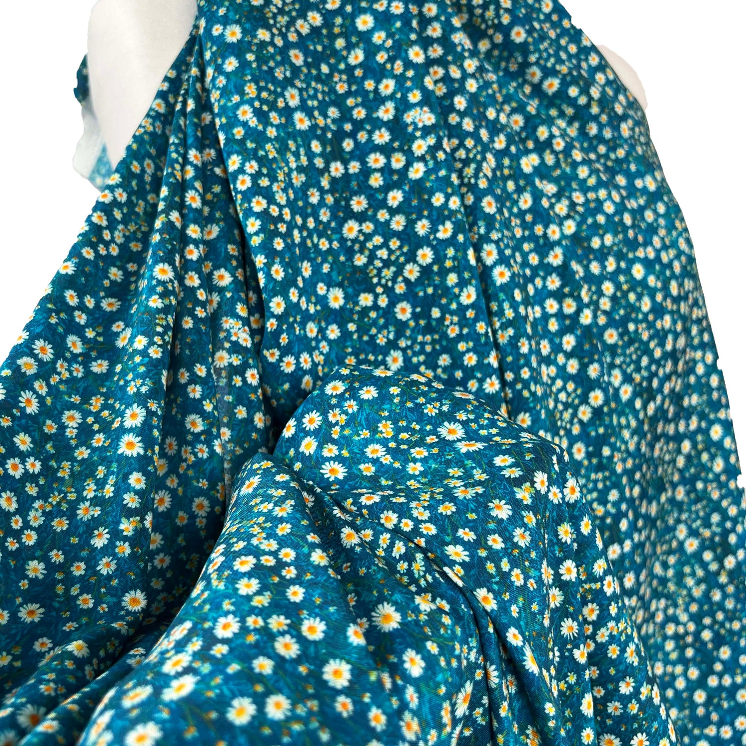 Viscose Lawn - Daisy - Teal