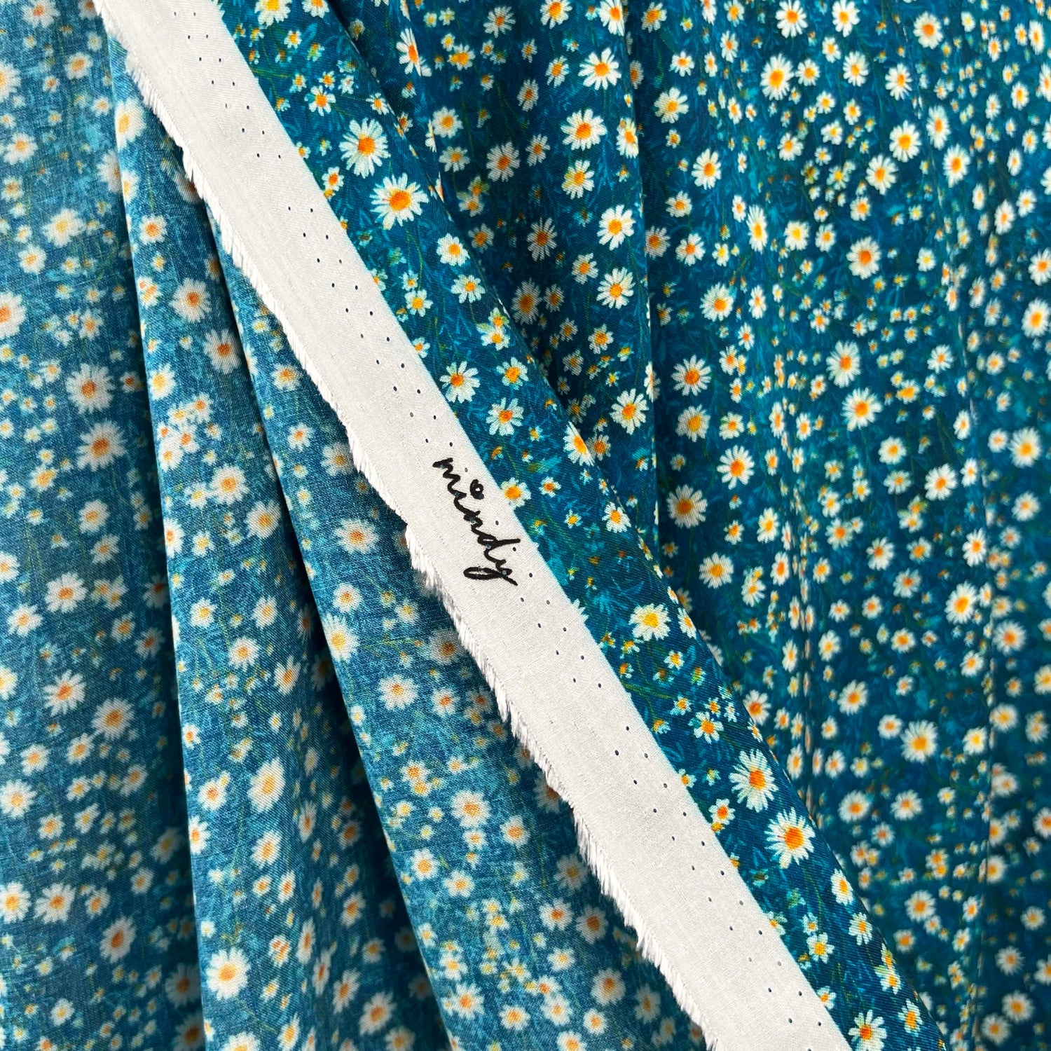 Viscose Lawn - Daisy - Teal