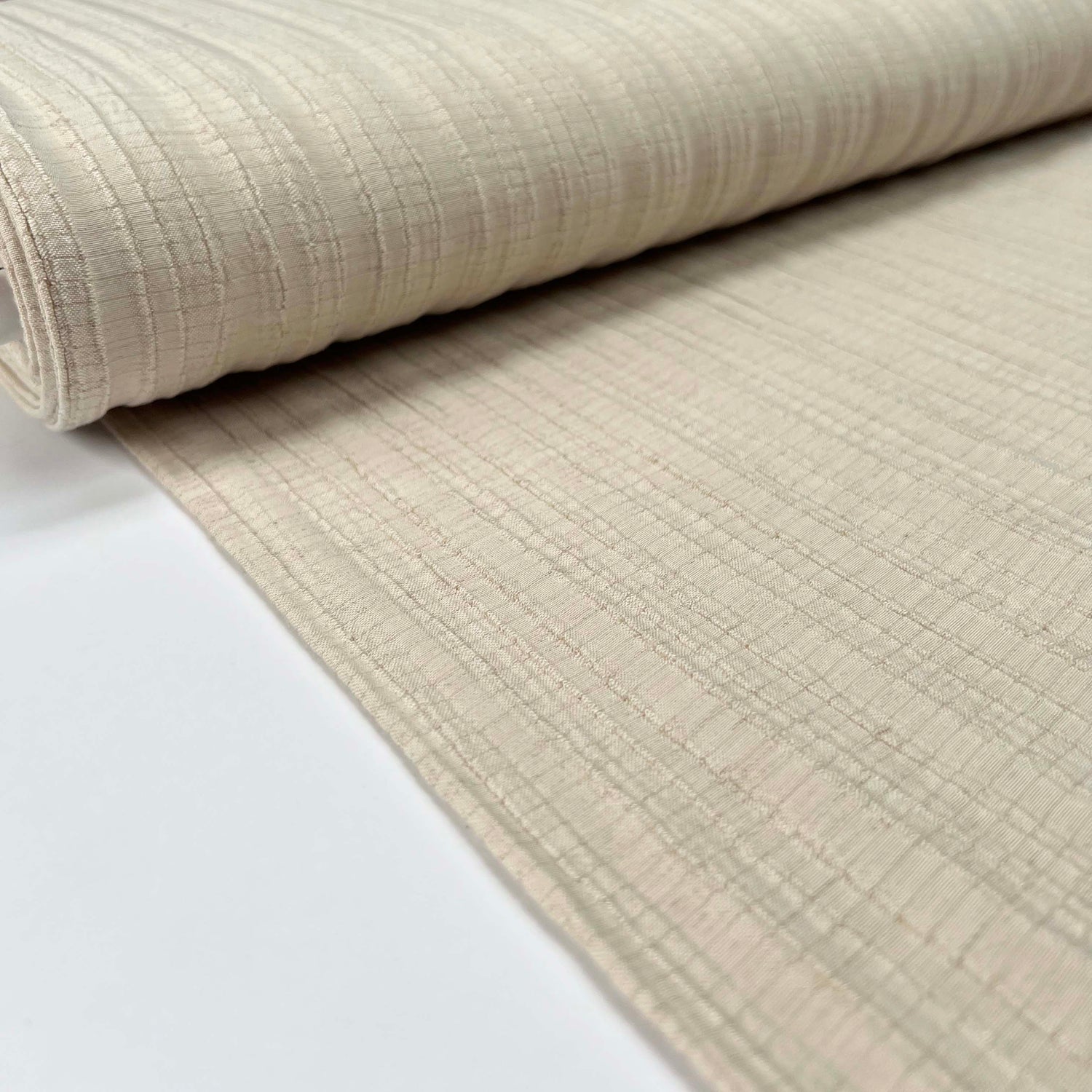 Viscose_Linen_Crinkle_Champagne_Polyester_Spandex_Cream_160gsm_Dress_Fabric_Bolt