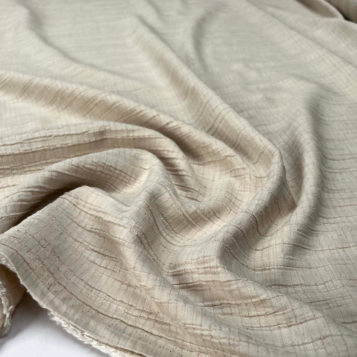 Viscose_Linen_Crinkle_Champagne_Polyester_Spandex_Cream_160gsm_Dress_Fabric_CU