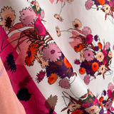 Lightweight Dress Fabric Viscose Panel - Floral Sonata Drape