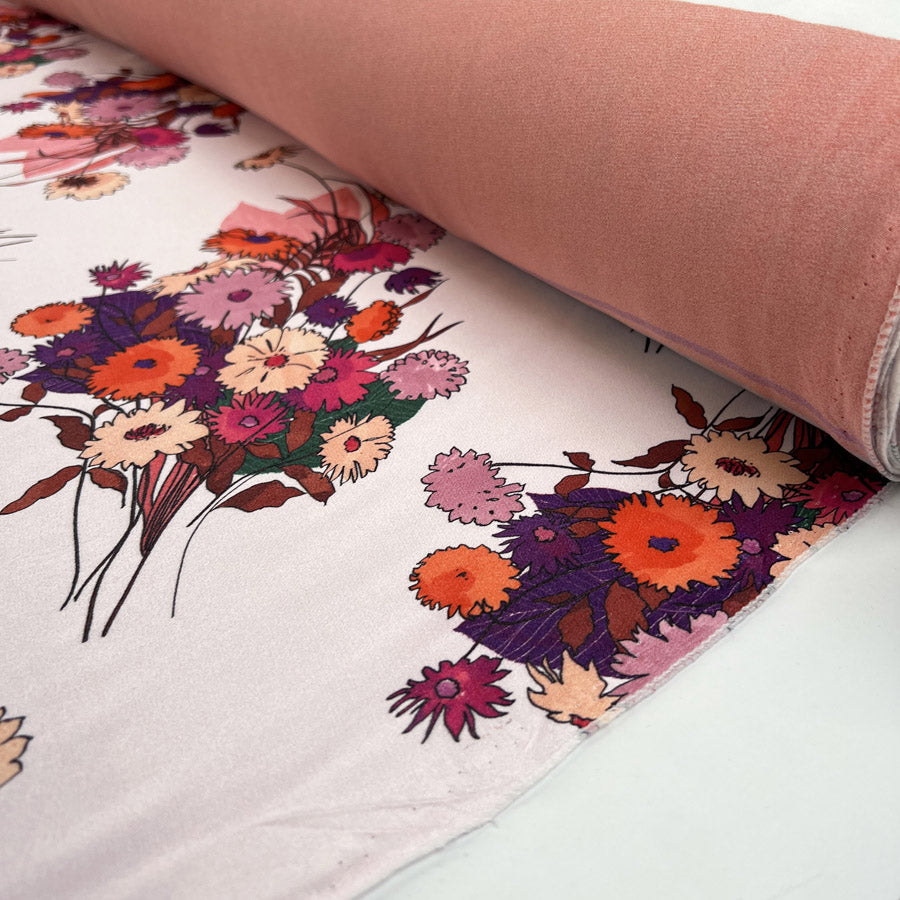 Lightweight Dress Fabric Viscose Panel - Floral Sonata Roll