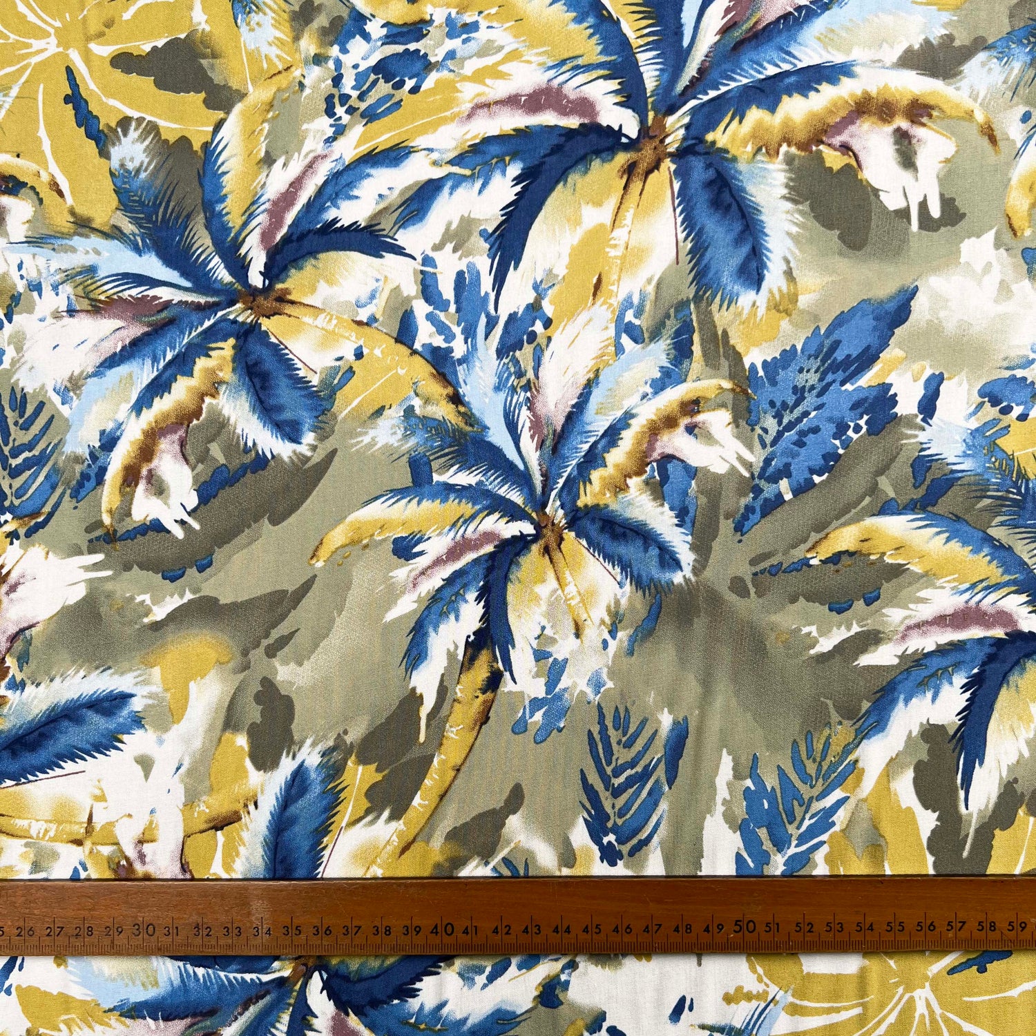 Viscose_Poplin_Paradise_Palm_Blue_Abstract_Lightweight_Khaki_Dress_Fabric_Ruler_9e4184cb-94f8-4a2b-b142-56f938fd9b0a