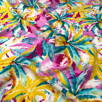 Viscose poplin - Paradise Palm - Fuchsia