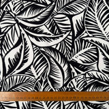 Viscose_Slub_Monochrome_Jungle_Leaf_Rayon_Spandex_Black_White_150gsm_Dress_Fabric_Ruler