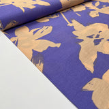 Viscose Twill - Leaves - Nude