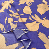 Viscose Twill - Leaves - Nude