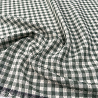 Washed Cotton Gingham Jacquard - Dusty Mint