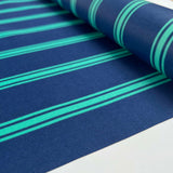 Water Resistant Canvas Blue Stripe Fabric Roll