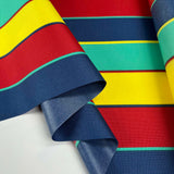 Water Resistant Canvas Multi Stripe Fabric Fold