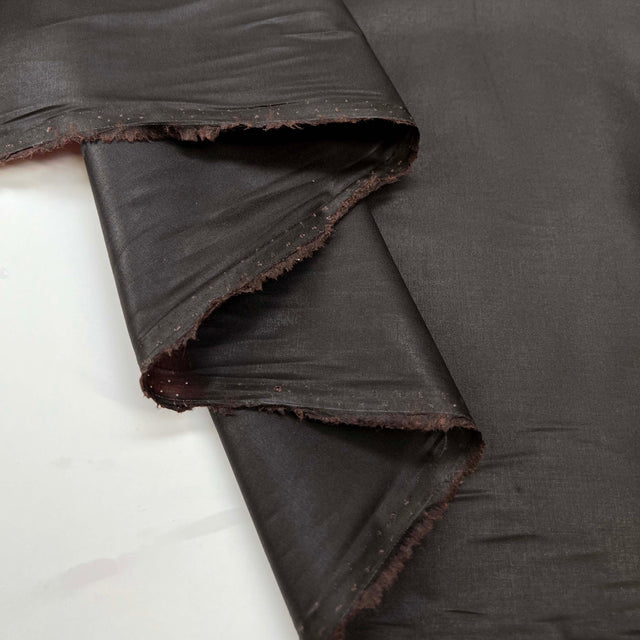 Waxed Cotton Chera 4oz Dark Brown Water Resistant Coating Fabric Fold