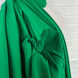 Wicked Viscose Elastane Green Plain Jersey Fabric
